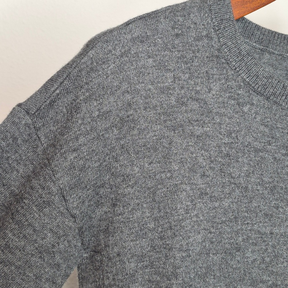 Talbots Petites Gray Lambswool Blend Button Side Crewneck Sweater Size P - Picture 8 of 8